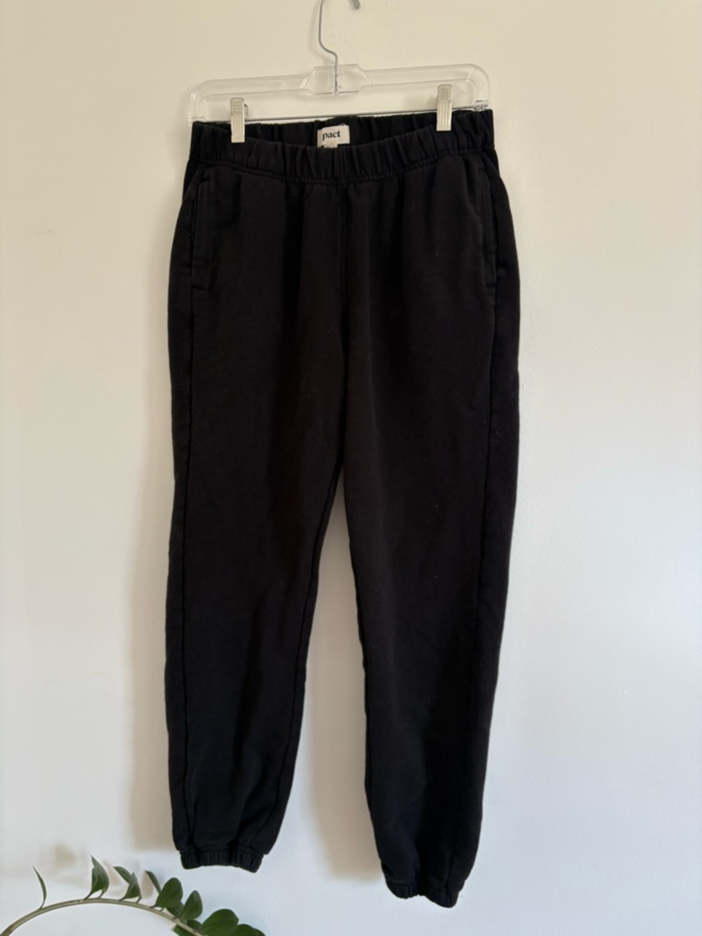 Pact organic cotton brushed fleece black sweatpant - Picture 3 of 5